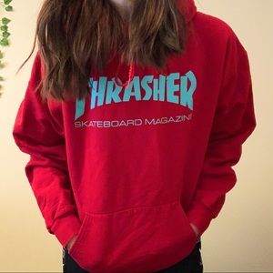 red thrasher hoodie🔥